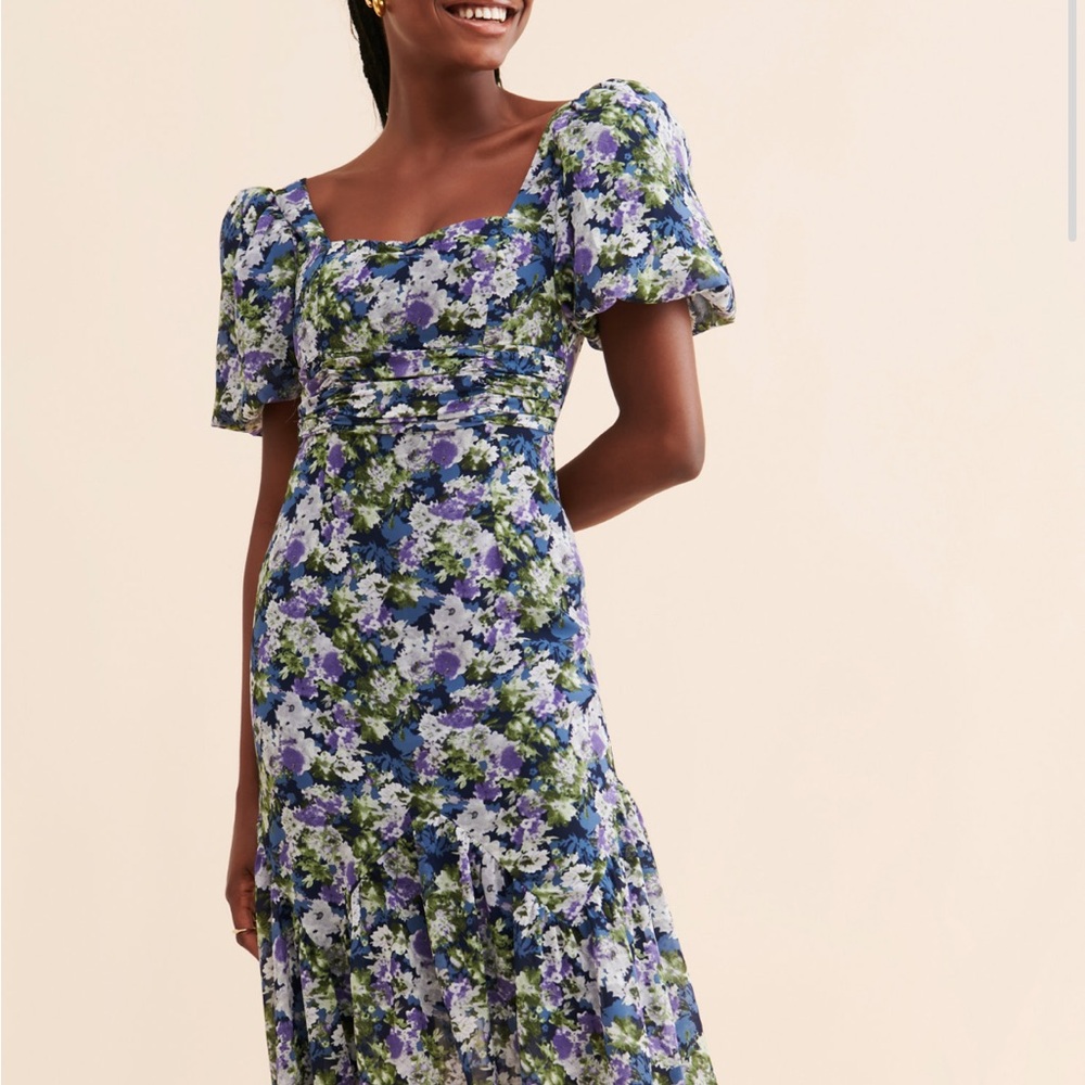 ASTR the Label Asymmetrical Floral Midi Dress
